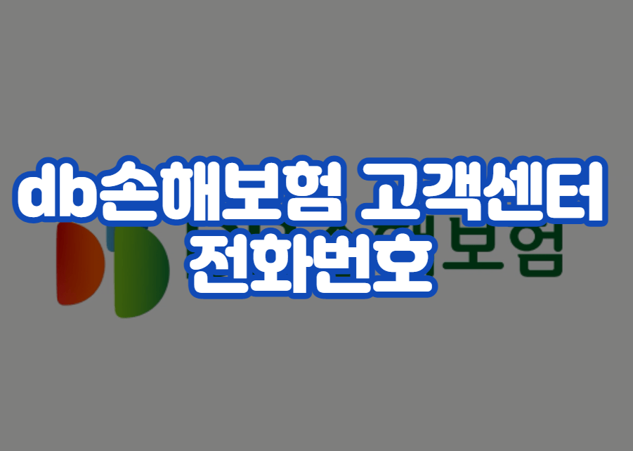 db손해보험 고객센터 전화번호