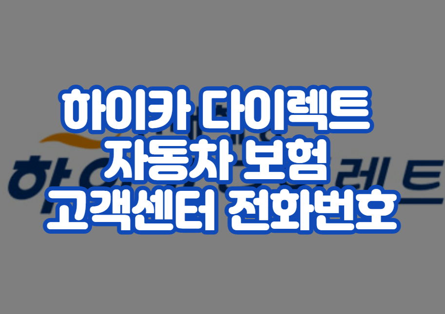 하이카 다이렉트 자동차 보험 고객센터 전화번호