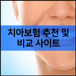 치아보험 추천 및 비교 사이트