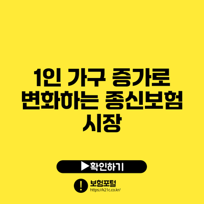 1인 가구 증가로 변화하는 종신보험 시장