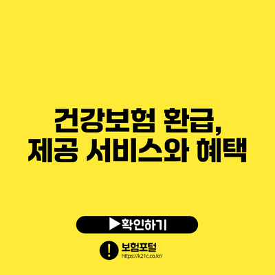 건강보험 환급, 제공 서비스와 혜택