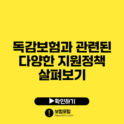 독감보험과 관련된 다양한 지원정책 살펴보기