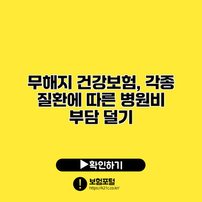 무해지 건강보험, 각종 질환에 따른 병원비 부담 덜기