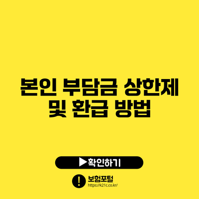 본인 부담금 상한제 및 환급 방법