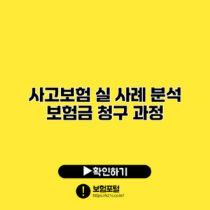 사고보험 실 사례 분석: 보험금 청구 과정