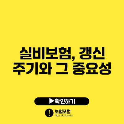 실비보험, 갱신 주기와 그 중요성