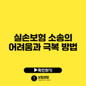 실손보험 소송의 어려움과 극복 방법