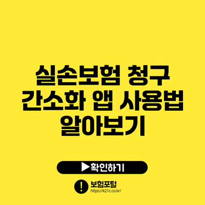 실손보험 청구 간소화 앱 사용법 알아보기