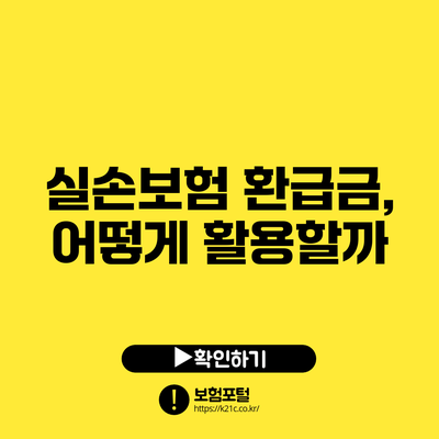 실손보험 환급금, 어떻게 활용할까?