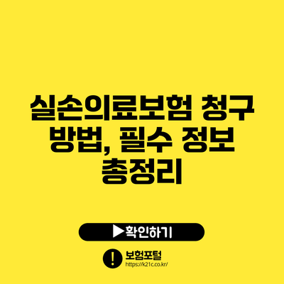 실손의료보험 청구 방법, 필수 정보 총정리