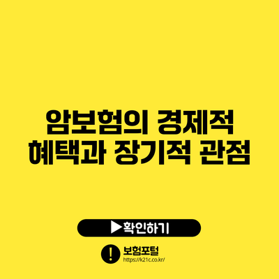 암보험의 경제적 혜택과 장기적 관점