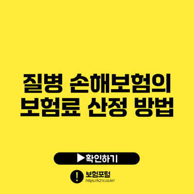 질병 손해보험의 보험료 산정 방법