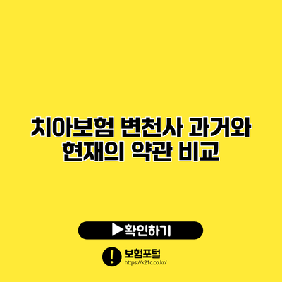 치아보험 변천사: 과거와 현재의 약관 비교