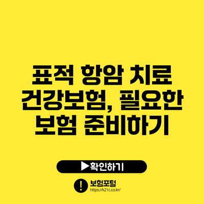 표적 항암 치료 건강보험, 필요한 보험 준비하기