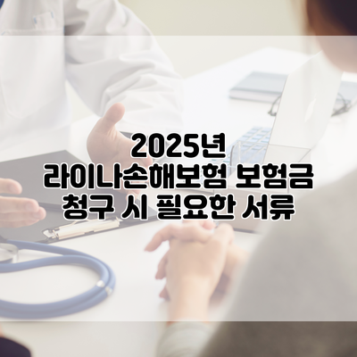 2025년 라이나손해보험 보험금 청구 시 필요한 서류