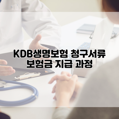 KDB생명보험 청구서류 보험금 지급 과정