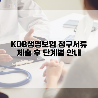 KDB생명보험 청구서류 제출 후 단계별 안내