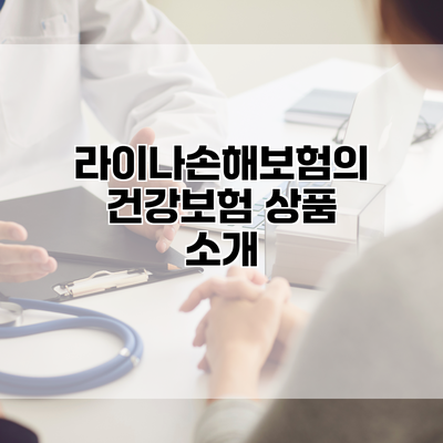 라이나손해보험의 건강보험 상품 소개
