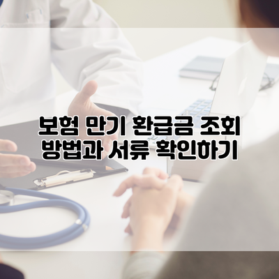 보험 만기 환급금 조회 방법과 서류 확인하기