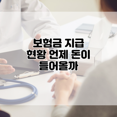 보험금 지급 현황 언제 돈이 들어올까?
