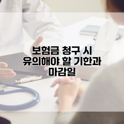 보험금 청구 시 유의해야 할 기한과 마감일