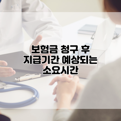 보험금 청구 후 지급기간 예상되는 소요시간