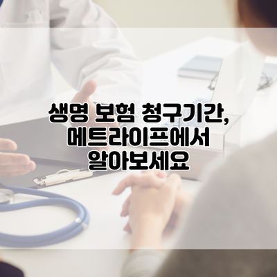 생명 보험 청구기간, 메트라이프에서 알아보세요
