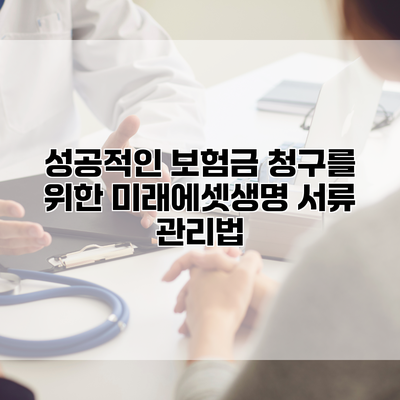 성공적인 보험금 청구를 위한 미래에셋생명 서류 관리법