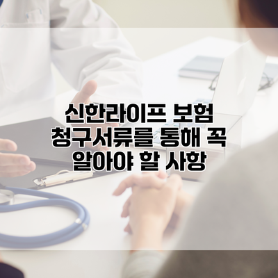신한라이프 보험 청구서류를 통해 꼭 알아야 할 사항
