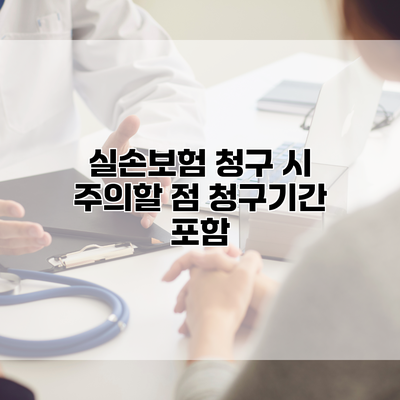 실손보험 청구 시 주의할 점 청구기간 포함