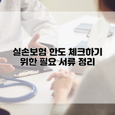 실손보험 한도 체크하기 위한 필요 서류 정리