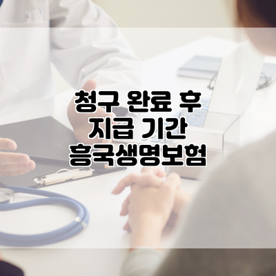 청구 완료 후 지급 기간 흥국생명보험