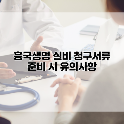흥국생명 실비 청구서류 준비 시 유의사항